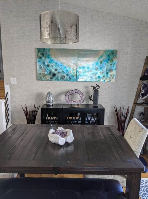 Steel Teal | Paintings by Michele Donohue Art