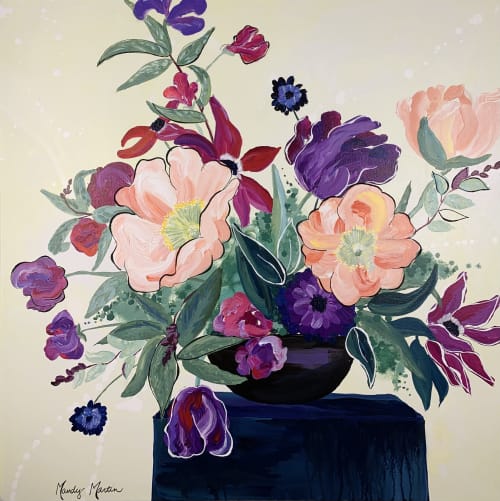 "A Good Place to Start" Floral Still Life Painting | Oil And Acrylic Painting in Paintings by Mandy Martin Art