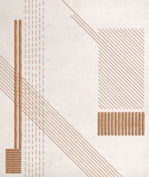 Rug Sicily Abstract Wool modern irregular textured | Area Rug in Rugs by Atelier Tapis Rouge