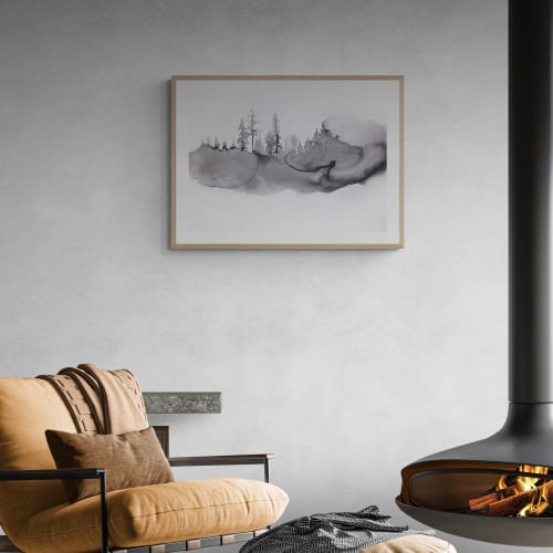 Fog No. 5 : Original Ink Painting | Drawings by Elizabeth Becker