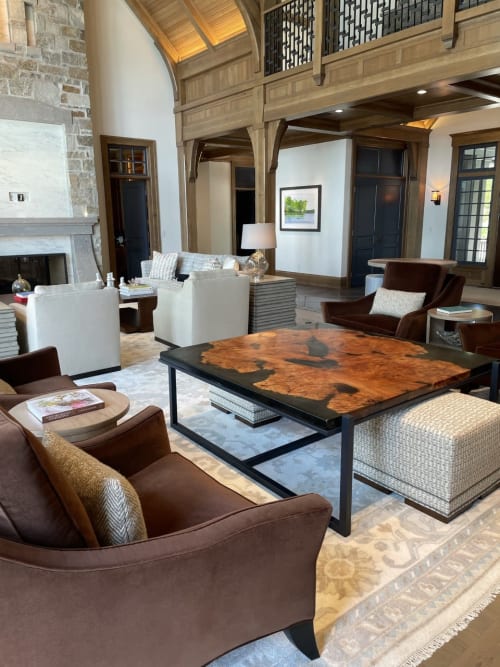 Resin + Maple Burl River Coffee Table by Marsden Designs | Tables by Christina Twomey Art + Design