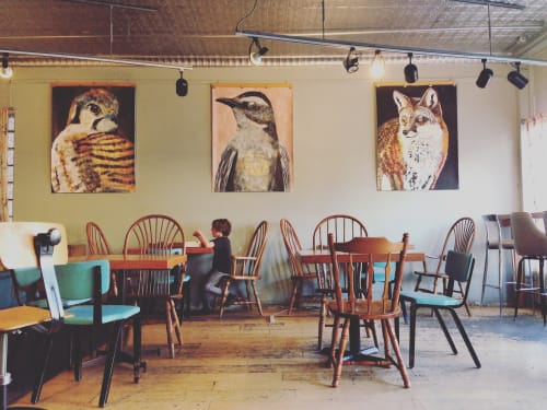 Catbird & Fox | Paintings by Natalie Jo Wright | Johnson Public House in Madison