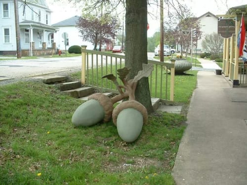 "Double Acorn" | Public Sculptures by J.A. Mayer "Sculptor" | New Growth Gallery in New Alexandria