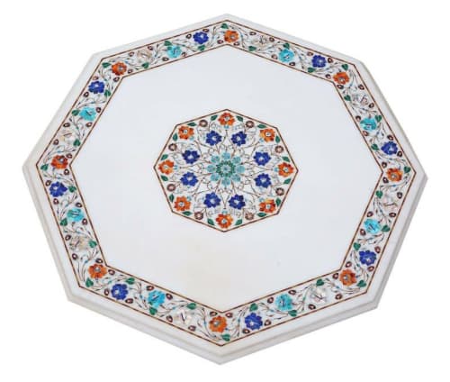 white marble table, coffee table, end table, tabletop | Tables by Innovative Home Decors