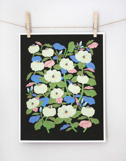 Magnolia Art Print | Prints by Leah Duncan
