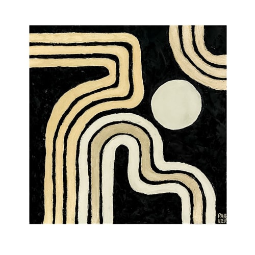 MIDCENTURY COFFEE - Original Texture Painting | Mixed Media in Paintings by PAR  KER made