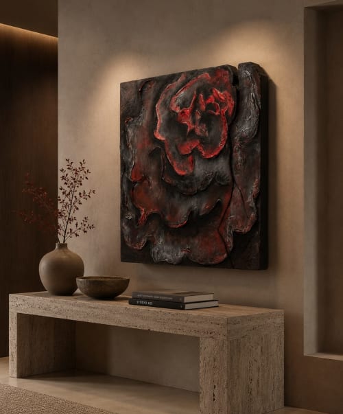 Scarred Fossil - Sculptural Wall Artwork | Wall Sculpture in Wall Hangings by Urban Plaster Bloom