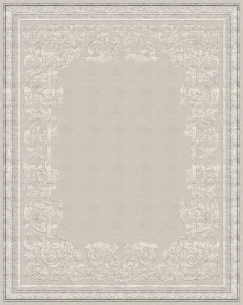 Rug Belle Vue Pearl hand-knotted classical traditional style | Rugs by Atelier Tapis Rouge