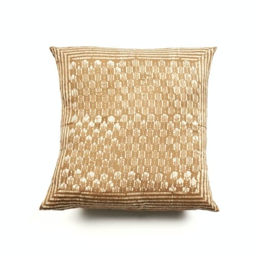 Oasis Gold Silk Pillow | Pillows by Studio Variously