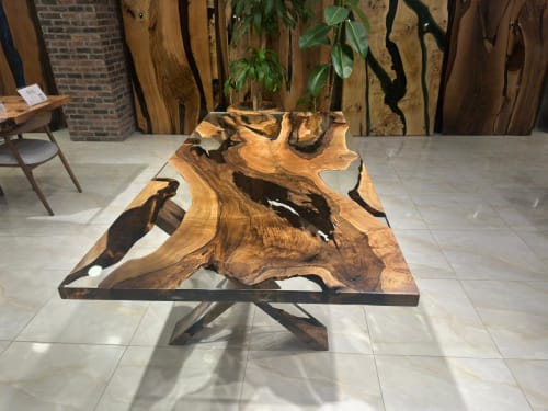 Custom Epoxy Clear Table Top | Dining Table in Tables by Gül Natural Furniture