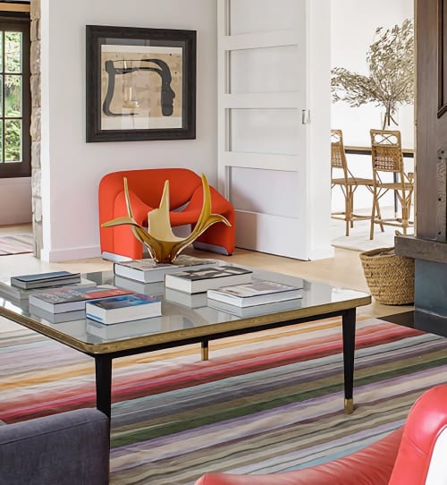 ¨Julieta¨ Conical Legs High Gloss Top Brass Tape Low Table | Coffee Table in Tables by Jover + Valls