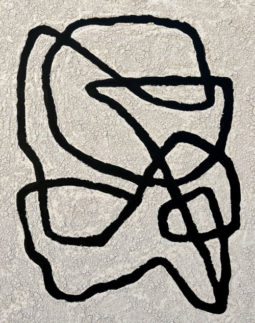 CREPITO BLACK - Original Mixed Media Painting | Paintings by PAR  KER made