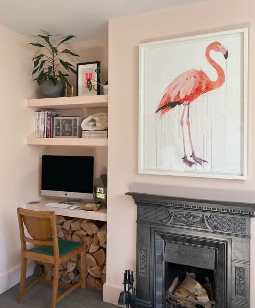 Flamingo II | Paintings by Dave White