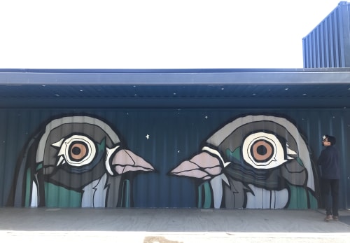pigeons | Street Murals by fatspatrol | stackt market in Toronto