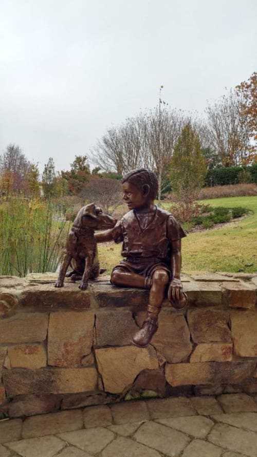 Boys Best Friend | Public Sculptures by Paul Nixon | Daniel Stowe Botanical Garden in Belmont
