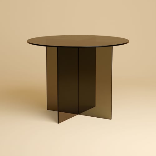 Bronzed Glass Dining Table - YURI by Lebanto | Tables by Lebanto