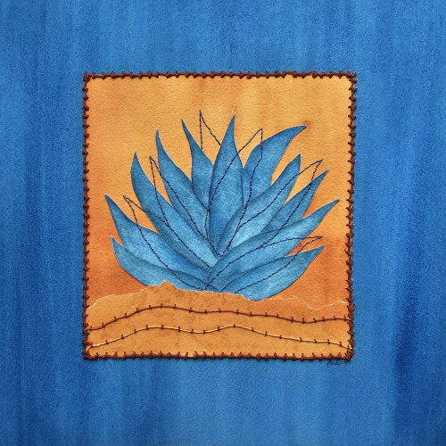 Blue Maguey | Paintings by Laila Vazquez