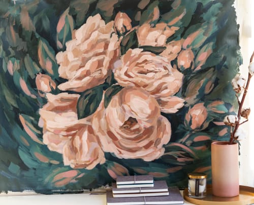 Open rose garden | Paintings by Lina Vonti