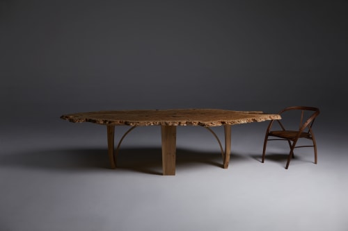 Oval Dining Table, English Burr Oak with Chapel Legs, Unique | Tables by Jonathan Field
