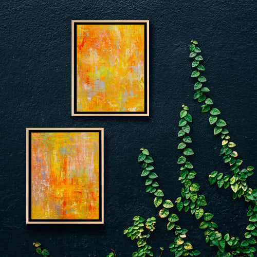 Sun Spots 1-4 | Paintings by Jill Krutick | Jill Krutick Fine Art in Mamaroneck