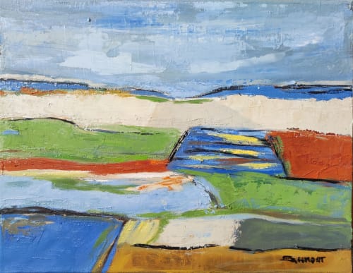 Norman landscape / paysage normand | Oil And Acrylic Painting in Paintings by Sophie DUMONT