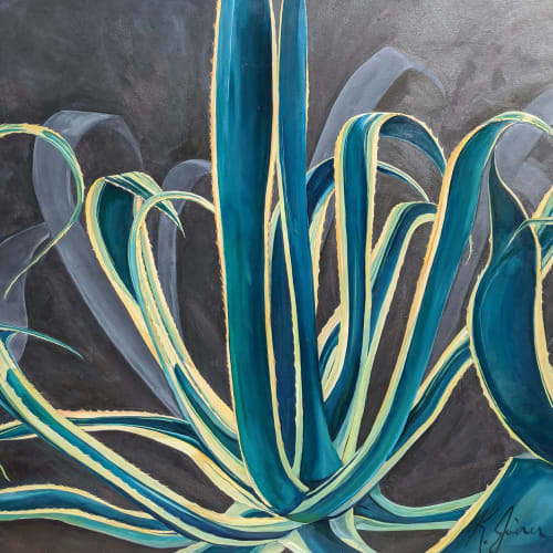 Century Plant / Agave Painting | Oil And Acrylic Painting in Paintings by Kate Joiner | Carte Blanche Bistro & Bar in Oceanside