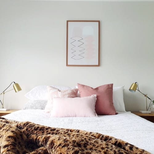 Pink Leaf Cushion Cover, made to order | Pillows by Tribe & Temple