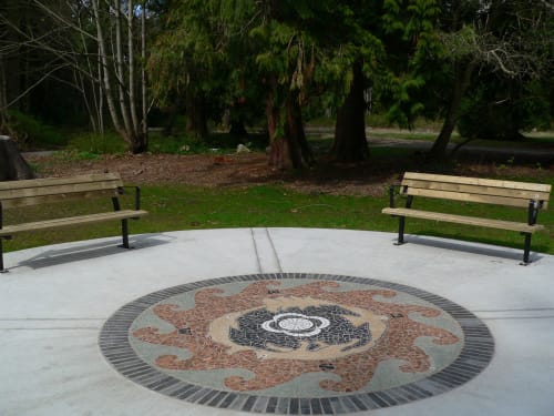 Kwomais, A Place of Vision by Connie Glover Pottery seen at Kwomais Point  Park, Surrey