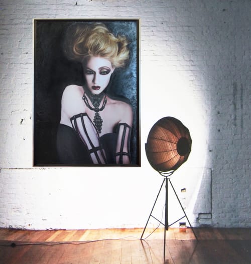 Woman with Necklace | Mixed Media by Martha Lord