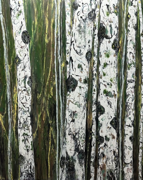 Into The Forest 3 Un-Stretched Canvas | Paintings by Kimberly Conrad Contemporary Art Gallery