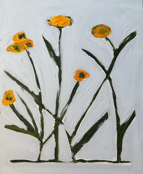 Sunflower Field II | Oil And Acrylic Painting in Paintings by Erin Donahue Tice Fine Art
