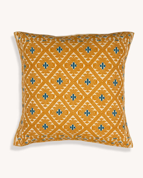 Zuma Handwoven Cushion Cover (YELLOW) | Linens & Bedding by Routes Interiors