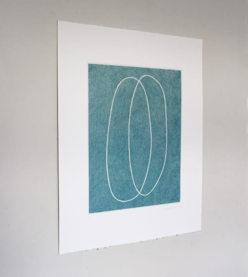 Blue Beneath - original handmade silkscreen print | Paintings by Emma Lawrenson