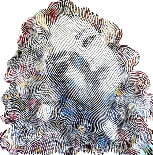 painting sculpture 3D op art kinetic wall decor | Paintings by Virginie SCHROEDER