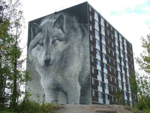 Bateman’s Wolf mural | Murals by C5 Charlie