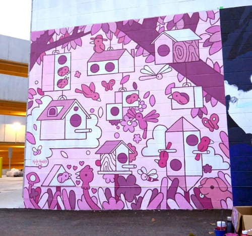 Bird Neighborhood | Street Murals by Kyle Knapp | Gravity in Columbus