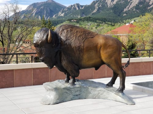 Silver and Gold by Denny Haskew, NSG | Public Sculptures by JK Designs and the National Sculptors' Guild | University of Colorado Boulder in Boulder