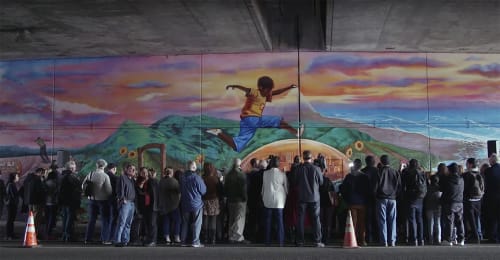 Oakland Super Heroes Mural #4 | Street Murals by Lindsey Millikan (Milli) | 3501 West St in Oakland