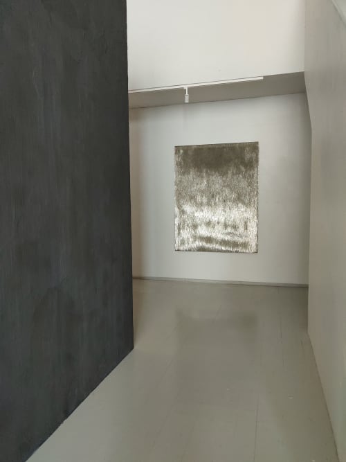 Daylight, reflection painting silver, Furs series | Art & Wall Decor by Renata Jakowleff