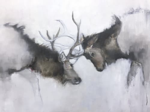 Documenting Our Failures (Elk Sparring) | Prints by Lee Cline