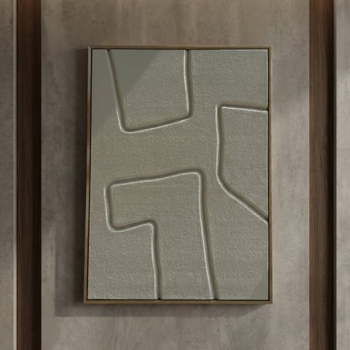 Stone Script | Sculptural Textured Wall Relief | Wall Sculpture in Wall Hangings by DY atelier