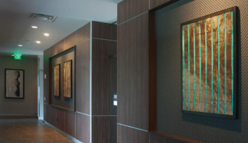 Industrial Triptych | Murals by Jackie MacLeod Metal Artist | AC Hotel by Marriott Pittsburgh Downtown in Pittsburgh