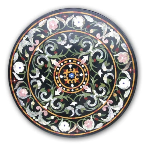 Black marble table, side table, coffee table, tabletop | Tables by Innovative Home Decors