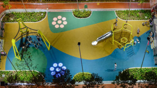 Mini Pool | Lighting by Jen Lewin | Yishun River Green Playground in Singapore