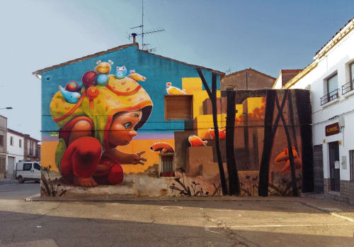 Pidgeons’ Desert | Street Murals by Animalitoland