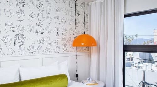 Custom Printed Wallpaper | Wallpaper by Astek | Hotel Erwin in Los Angeles