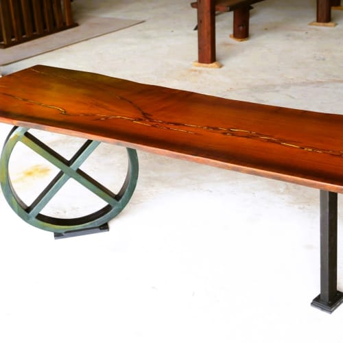 Thai Rosewood Table with gold leaf | Tables by Power Woodwork