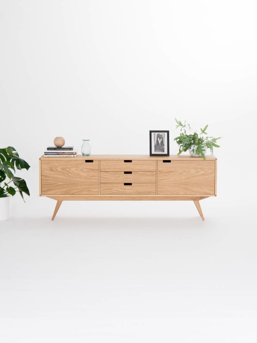 Sideboard, credenza, dresser, commode - made of oak wood