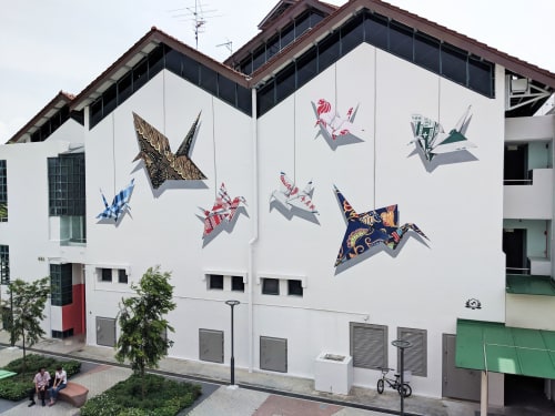 “Home” | Murals by Sam Lo | Tampines West Community Club in Singapore