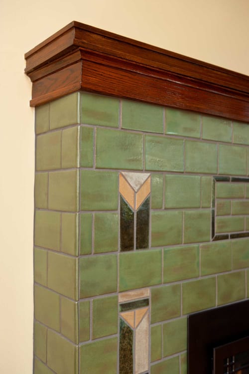 Prairie Arts Crafts Fireplace By Clay Squared To Infinity Seen